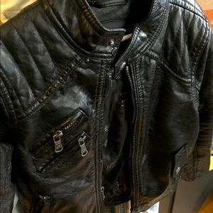 Little kids jacket leather look